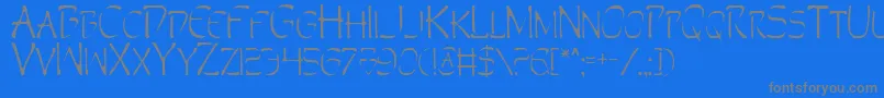 Weitere Informationen zur Perdition-Schriftart Perdition-Schriftart – Graue Schriften auf blauem Hintergrund