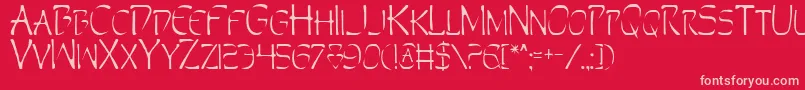 Perdition Font – Pink Fonts on Red Background