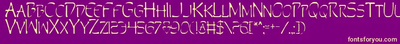 Perdition Font – Yellow Fonts on Purple Background