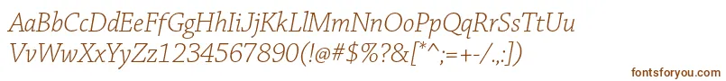 ChaparralproLightitsubh Font – Brown Fonts on White Background