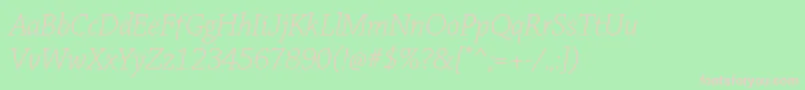 ChaparralproLightitsubh Font – Pink Fonts on Green Background