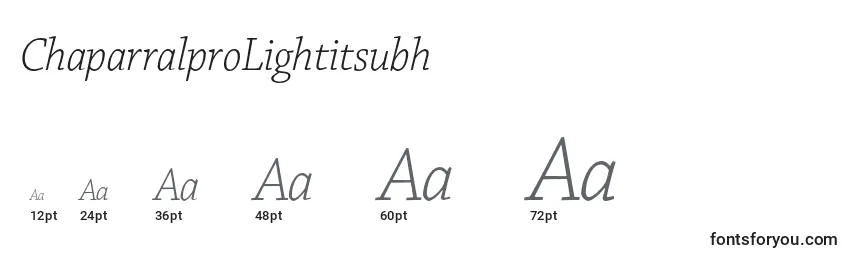 ChaparralproLightitsubh Font Sizes