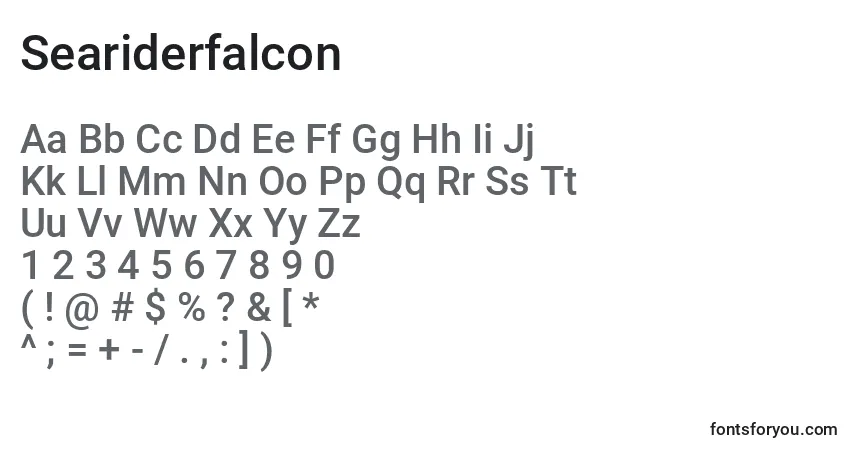 Шрифт Seariderfalcon – алфавит, цифры, специальные символы