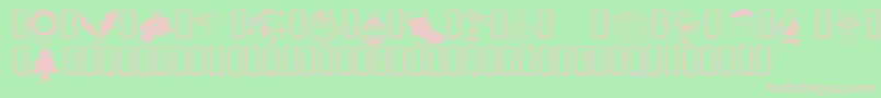 SeasonsGreetings Font – Pink Fonts on Green Background