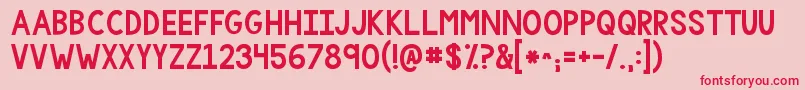 Kgonemorelight Font – Red Fonts on Pink Background