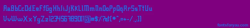 Fcraftsb Font – Blue Fonts on Purple Background