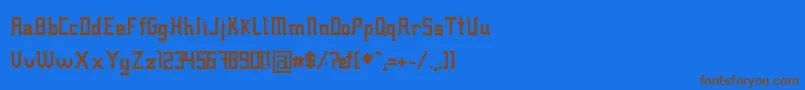 Fcraftsb Font – Brown Fonts on Blue Background