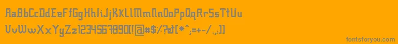 Fcraftsb Font – Gray Fonts on Orange Background