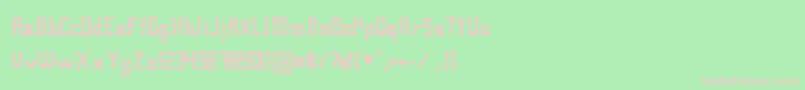 Fcraftsb Font – Pink Fonts on Green Background