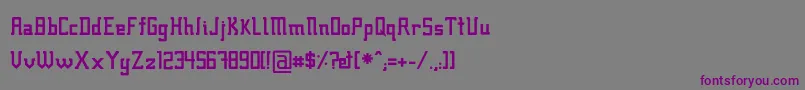 フォントFcraftsb – 紫色のフォント、灰色の背景