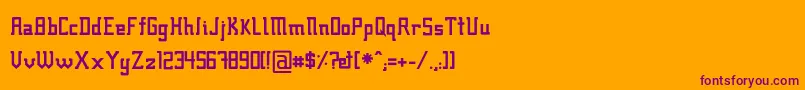 Fcraftsb Font – Purple Fonts on Orange Background
