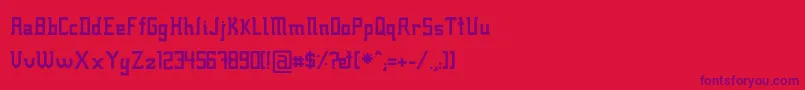 Fcraftsb Font – Purple Fonts on Red Background