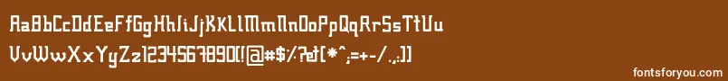 フォントFcraftsb – 茶色の背景に白い文字