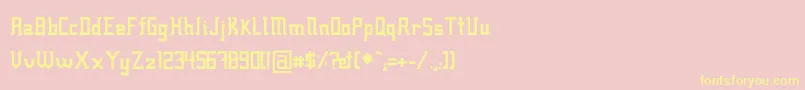 Fcraftsb Font – Yellow Fonts on Pink Background