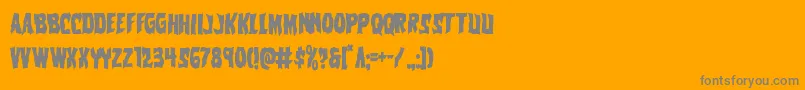 フォントVorvolakacond – オレンジの背景に灰色の文字