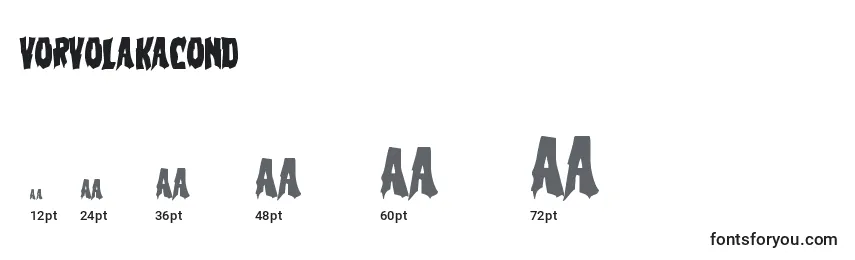 Vorvolakacond Font Sizes