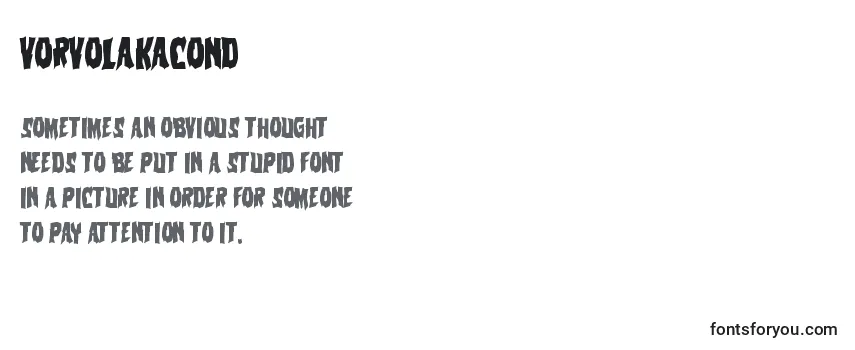 Schriftart Vorvolakacond