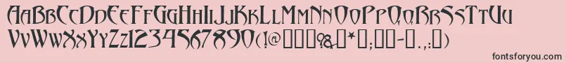 Arthurgothic Font – Black Fonts on Pink Background