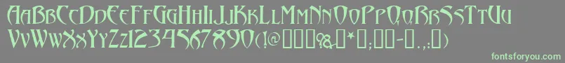 Arthurgothic Font – Green Fonts on Gray Background
