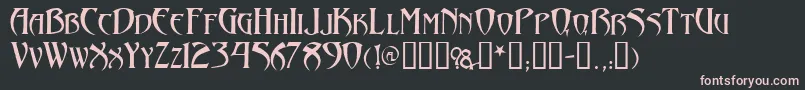 Arthurgothic Font – Pink Fonts on Black Background