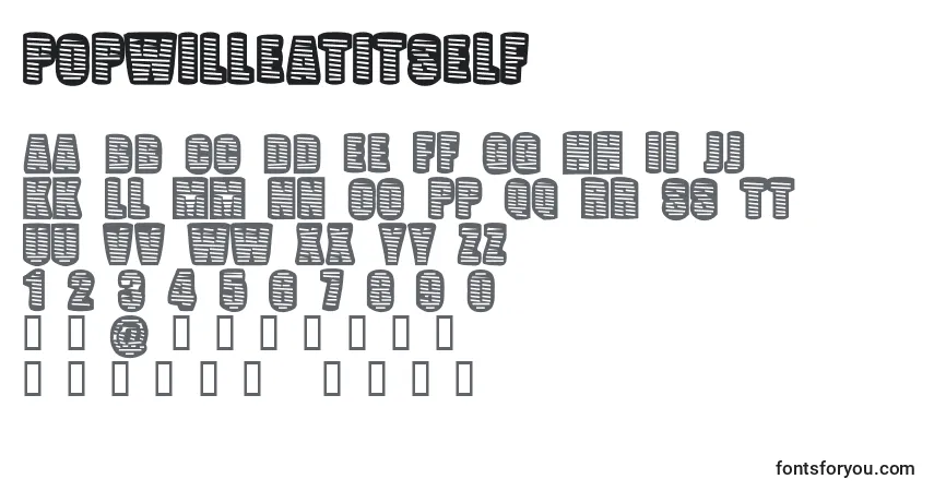 characters of popwilleatitself font, letter of popwilleatitself font, alphabet of  popwilleatitself font