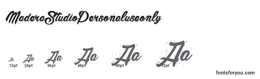sizes of maderastudiopersonaluseonly font, maderastudiopersonaluseonly sizes