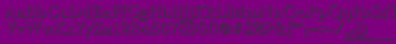 BaskeroldshadowBold-Schriftart – Schwarze Schriften auf violettem Hintergrund