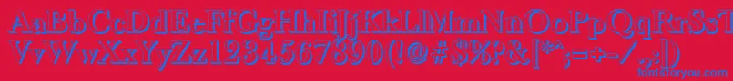 BaskeroldshadowBold Font – Blue Fonts on Red Background