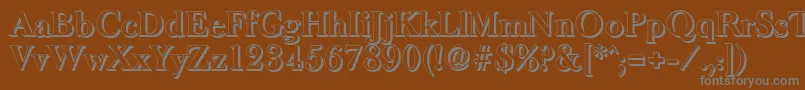 BaskeroldshadowBold Font – Gray Fonts on Brown Background