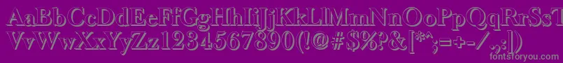 BaskeroldshadowBold Font – Gray Fonts on Purple Background