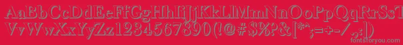 BaskeroldshadowBold Font – Gray Fonts on Red Background