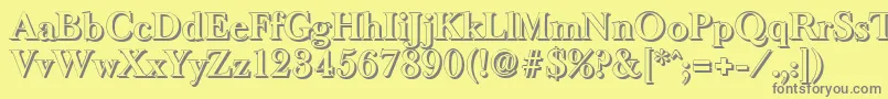 BaskeroldshadowBold Font – Gray Fonts on Yellow Background