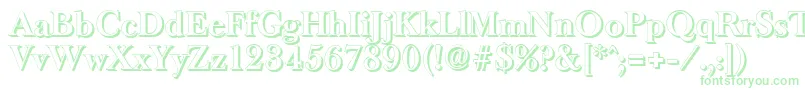 BaskeroldshadowBold-Schriftart – Grüne Schriften