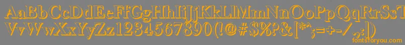 BaskeroldshadowBold Font – Orange Fonts on Gray Background