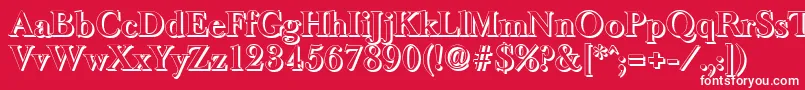 BaskeroldshadowBold Font – White Fonts on Red Background