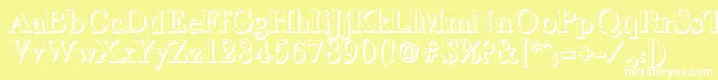 BaskeroldshadowBold Font – White Fonts on Yellow Background