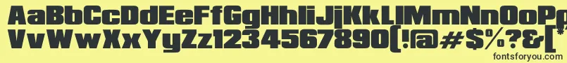 RepublicaMinorRegular Font – Black Fonts on Yellow Background