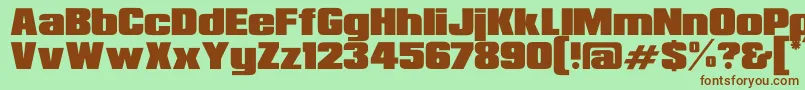 RepublicaMinorRegular Font – Brown Fonts on Green Background