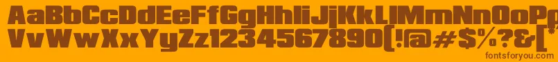 RepublicaMinorRegular Font – Brown Fonts on Orange Background