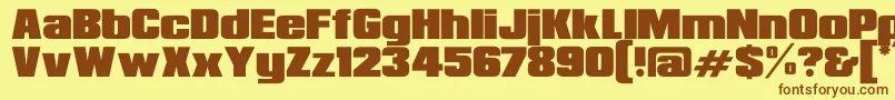 RepublicaMinorRegular Font – Brown Fonts on Yellow Background