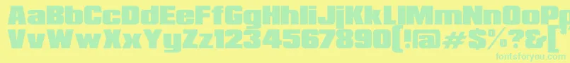 RepublicaMinorRegular Font – Green Fonts on Yellow Background