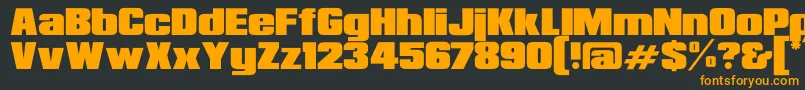 RepublicaMinorRegular Font – Orange Fonts on Black Background