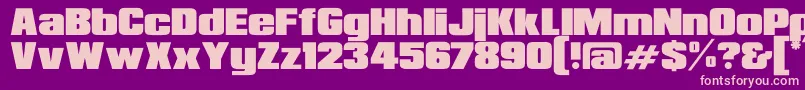 RepublicaMinorRegular Font – Pink Fonts on Purple Background