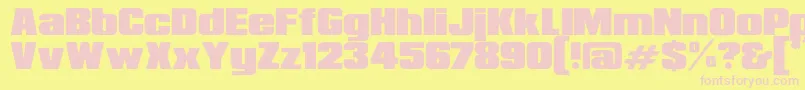 RepublicaMinorRegular Font – Pink Fonts on Yellow Background