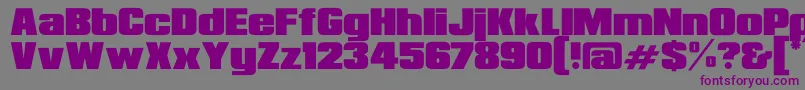 Шрифт RepublicaMinorRegular – фиолетовые шрифты на сером фоне