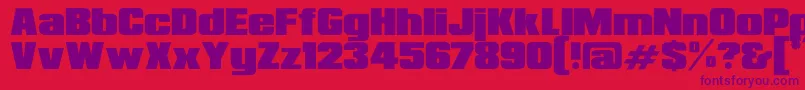 RepublicaMinorRegular Font – Purple Fonts on Red Background