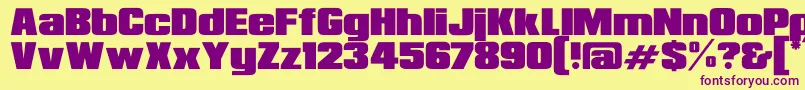 RepublicaMinorRegular Font – Purple Fonts on Yellow Background