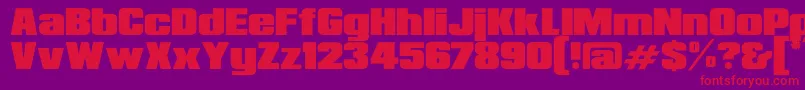 RepublicaMinorRegular Font – Red Fonts on Purple Background