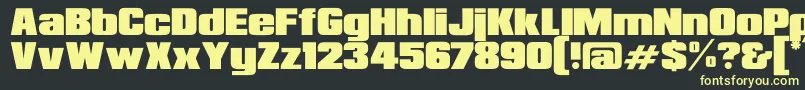 RepublicaMinorRegular Font – Yellow Fonts on Black Background