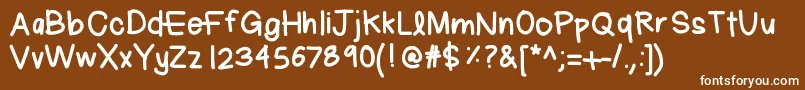 Шрифт Lera – белые шрифты на коричневом фоне